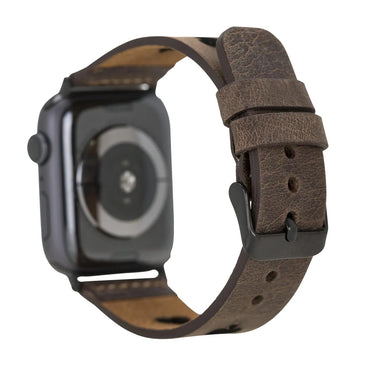 Avesta Lederarmband für Apple Watch aus echtem Leder in Kaffeebraun
