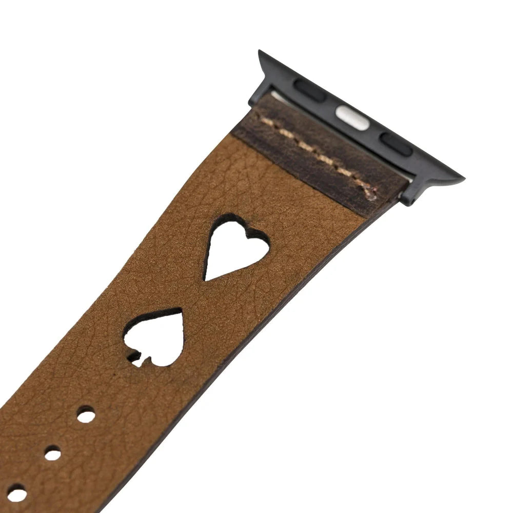 Avesta Lederarmband für Apple Watch aus echtem Leder in Grau