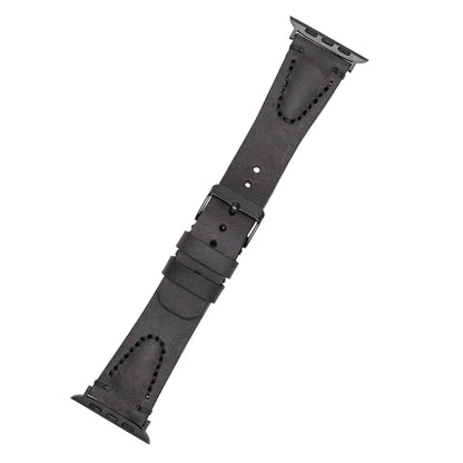 Avilla Lederarmband für Apple Watch aus echtem Leder in Grau