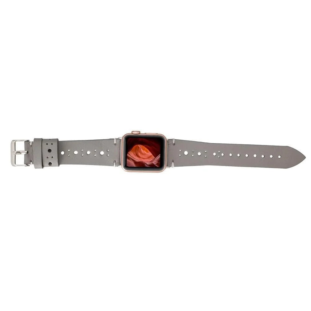 BA8 Lederarmband für Apple Watch aus echtem Leder in Braun