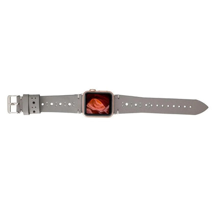 BA8 Lederarmband für Apple Watch aus echtem Leder in Braun