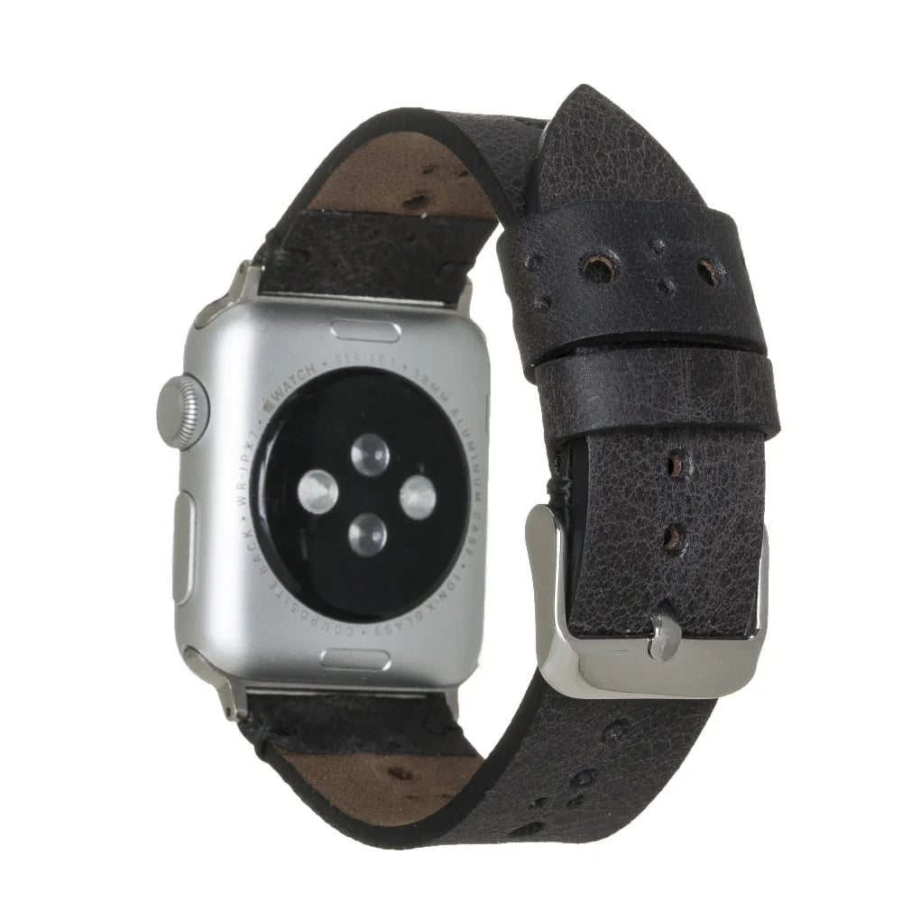 BA8 Lederarmband für Apple Watch aus echtem Leder in Cognac