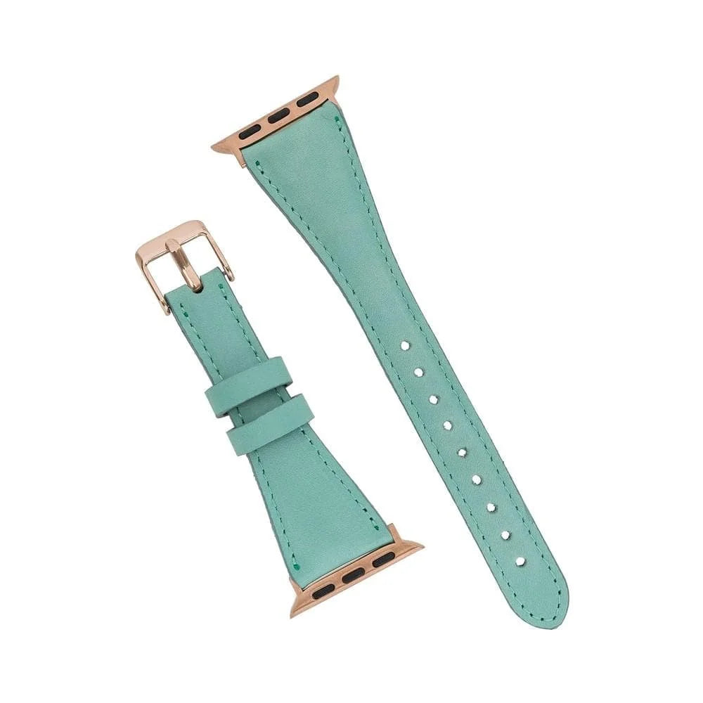 Schmal Lederarmband für Apple Watch aus echtem Leder