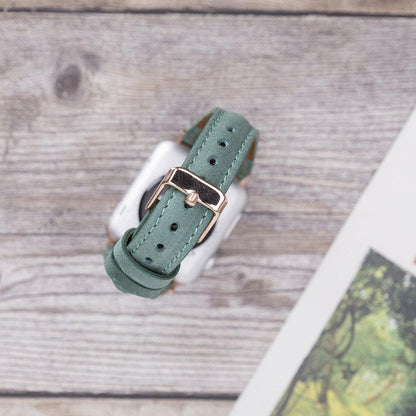 Schmal Lederarmband für Apple Watch aus echtem Leder