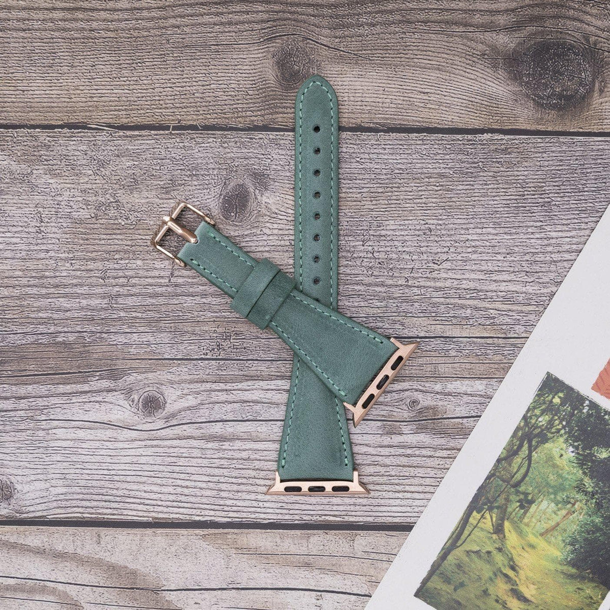 Schmal Lederarmband für Apple Watch aus echtem Leder
