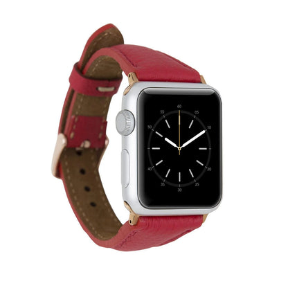 Schmal Lederarmband für Apple Watch aus echtem Leder