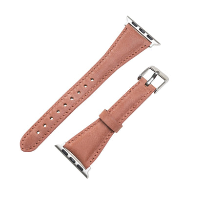 Schmal Lederarmband für Apple Watch aus echtem Leder