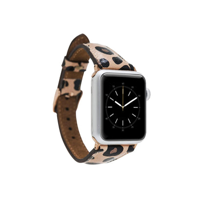 Schmal Lederarmband für Apple Watch aus echtem Leder