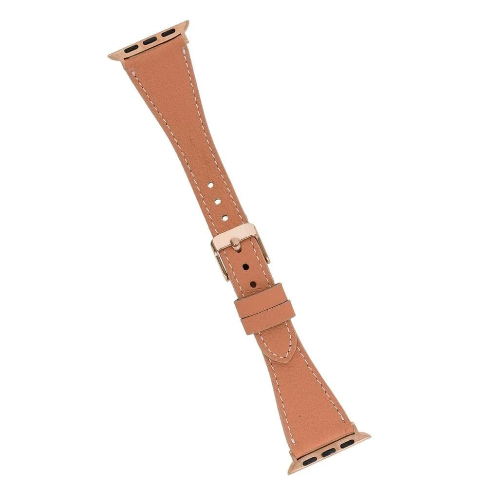 Schmal Lederarmband für Apple Watch aus echtem Leder