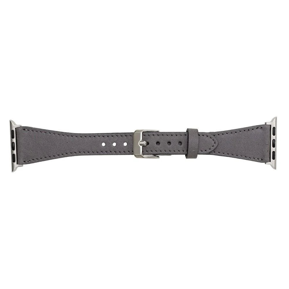 Schmal Lederarmband für Apple Watch aus echtem Leder