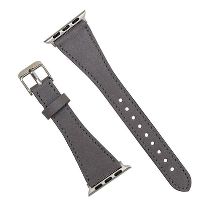 Schmal Lederarmband für Apple Watch aus echtem Leder