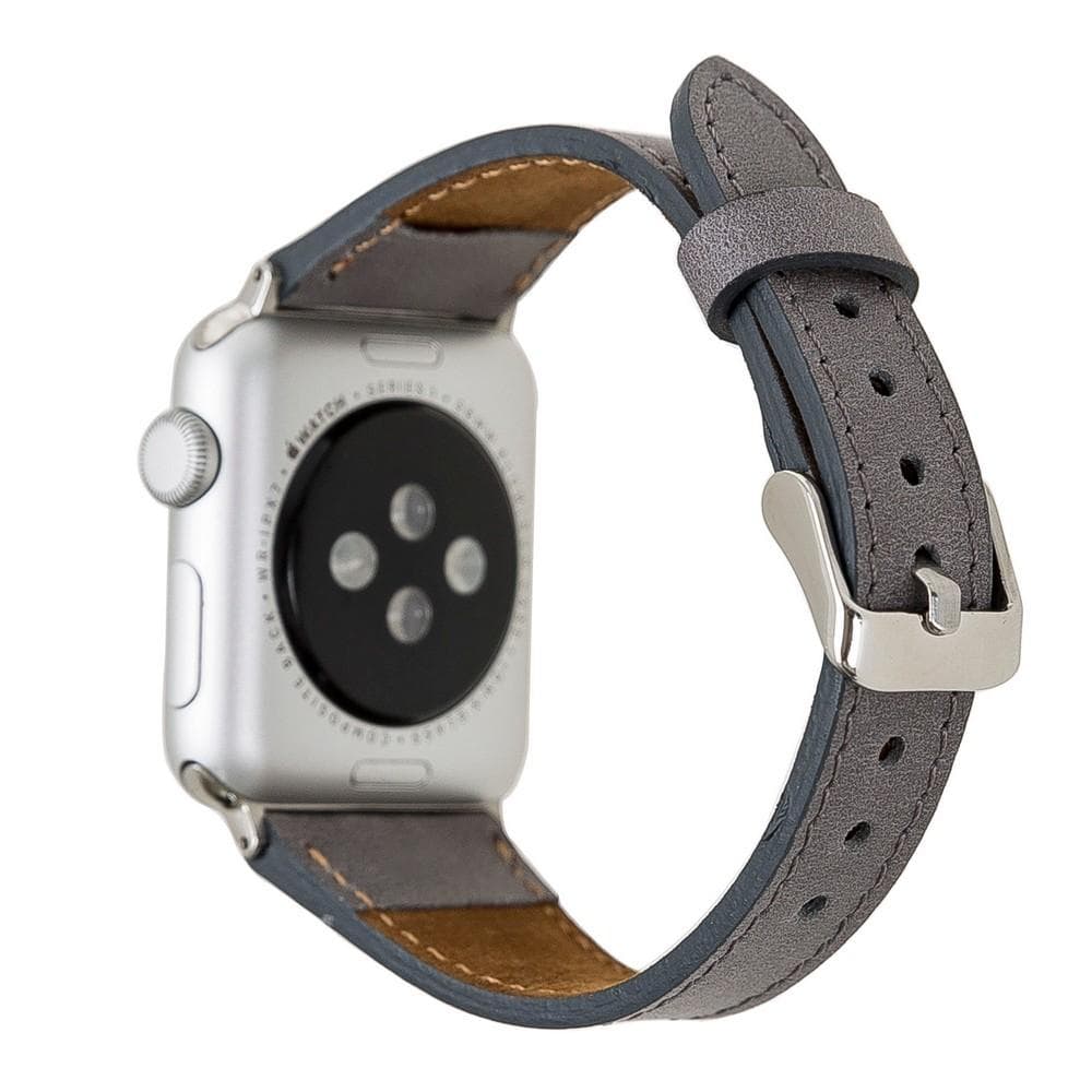 Schmal Lederarmband für Apple Watch aus echtem Leder