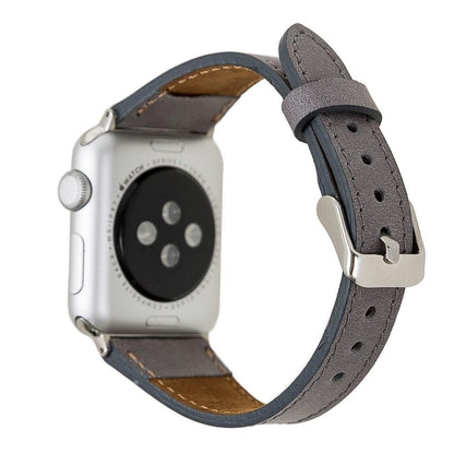Schmal Lederarmband für Apple Watch aus echtem Leder