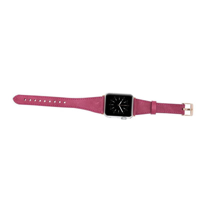 Schmal Lederarmband für Apple Watch aus echtem Leder
