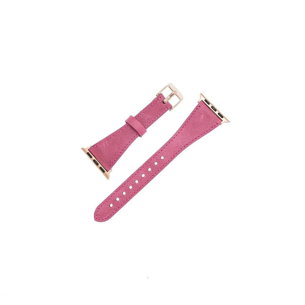 Schmal Lederarmband für Apple Watch aus echtem Leder