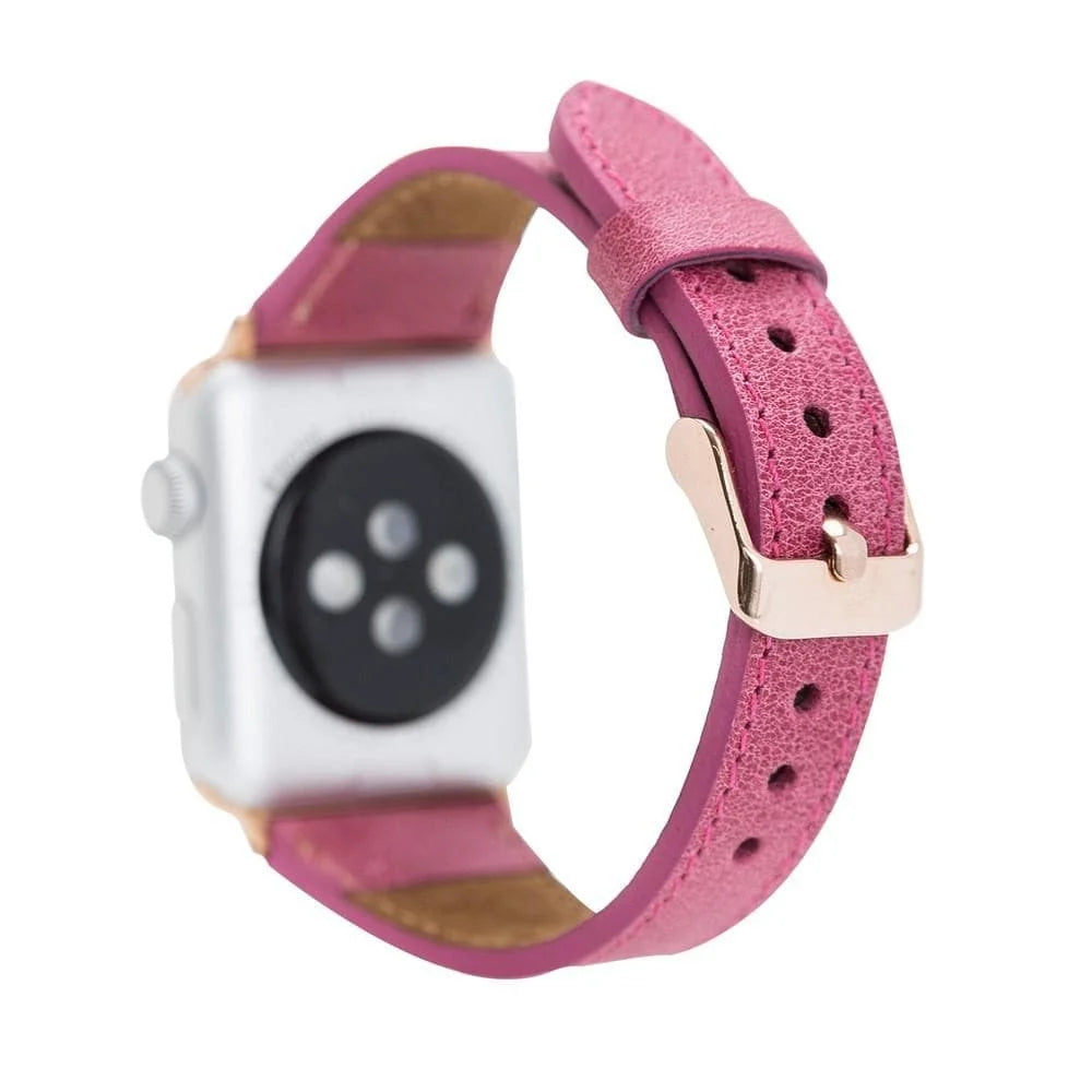 Schmal Lederarmband für Apple Watch aus echtem Leder