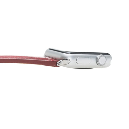 Schmal Lederarmband für Apple Watch aus echtem Leder