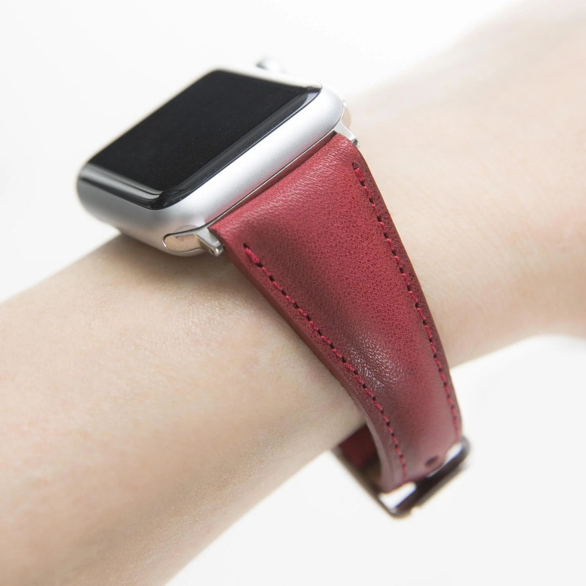 Schmal Lederarmband für Apple Watch aus echtem Leder