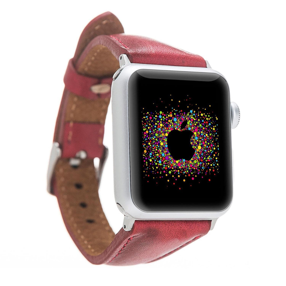 Schmal Lederarmband für Apple Watch aus echtem Leder