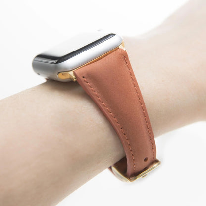 Schmal Lederarmband für Apple Watch aus echtem Leder