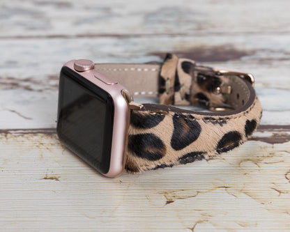 Schmal Lederarmband für Apple Watch aus echtem Leder