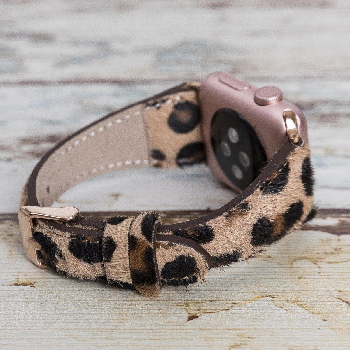 Schmal Lederarmband für Apple Watch aus echtem Leder