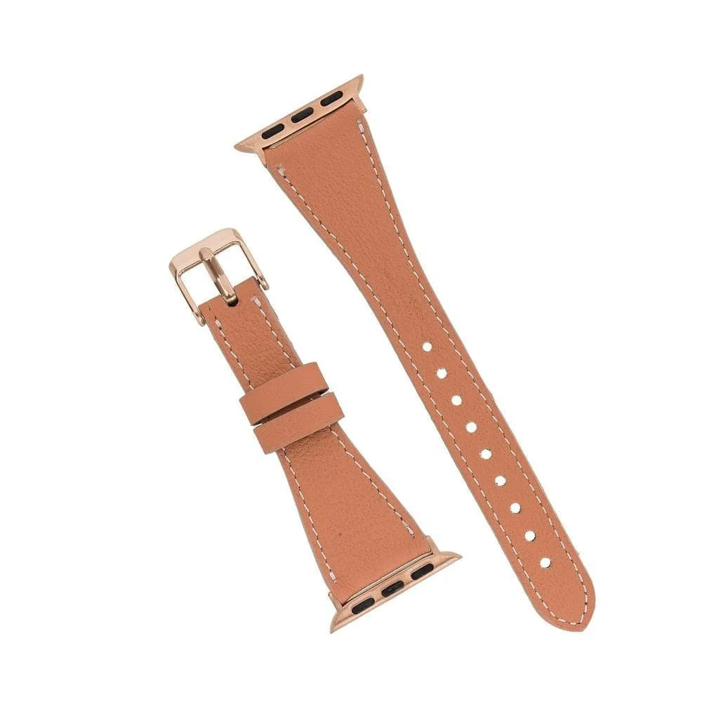 Schmal Lederarmband für Apple Watch aus echtem Leder