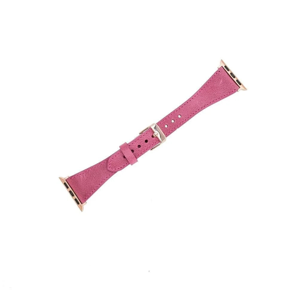 Schmal Lederarmband für Apple Watch aus echtem Leder