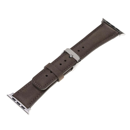 Classic Lederarmband für Apple Watch aus echtem Leder in Schwarz