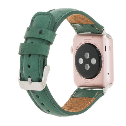 Classic Lederarmband für Apple Watch aus echtem Leder in Blau