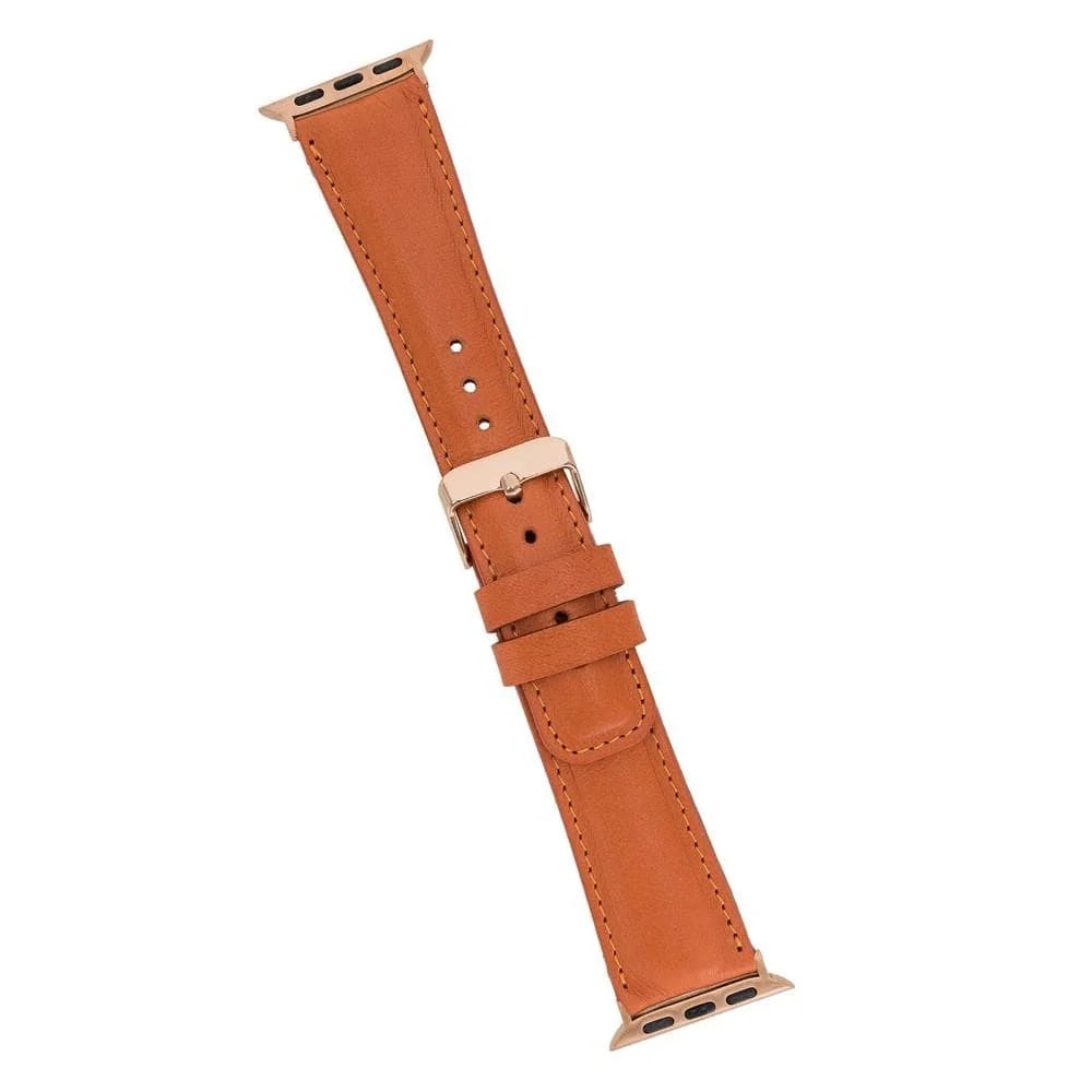 Classic Lederarmband für Apple Watch aus echtem Leder in Rot