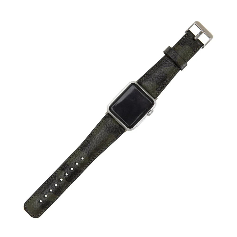 Classic Lederarmband für Apple Watch aus echtem Leder in Rot