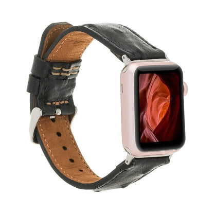 Classic Lederarmband für Apple Watch aus echtem Leder in Cognac