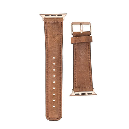 Classic Lederarmband für Apple Watch aus echtem Leder in Cognac