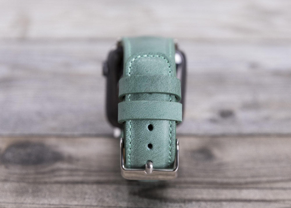 Classic Lederarmband für Apple Watch aus echtem Leder in Schwarz