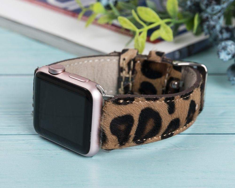 Leather Apple Watch Bands - Classic Style Leopar Hairy