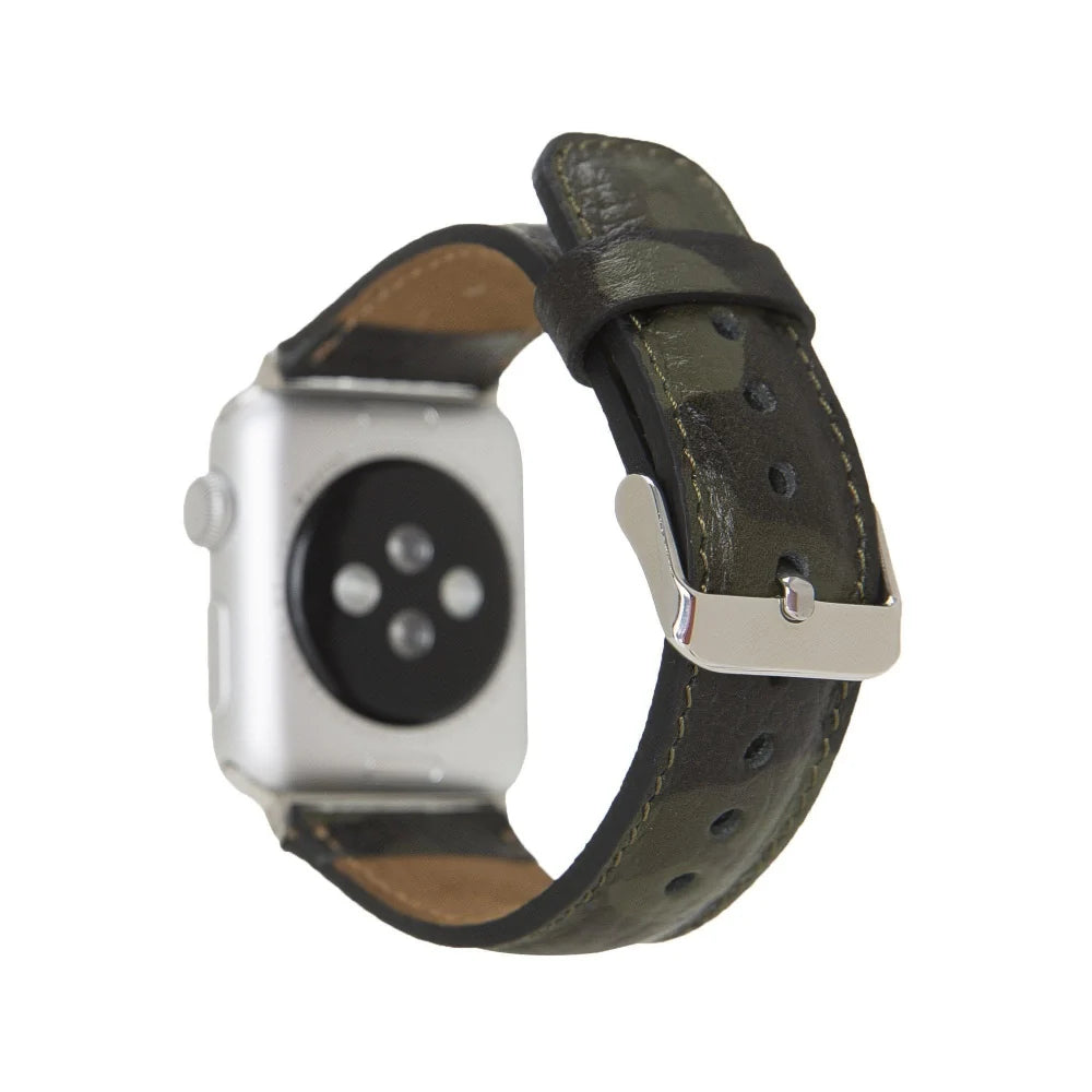 Classic Lederarmband für Apple Watch aus echtem Leder in Rot