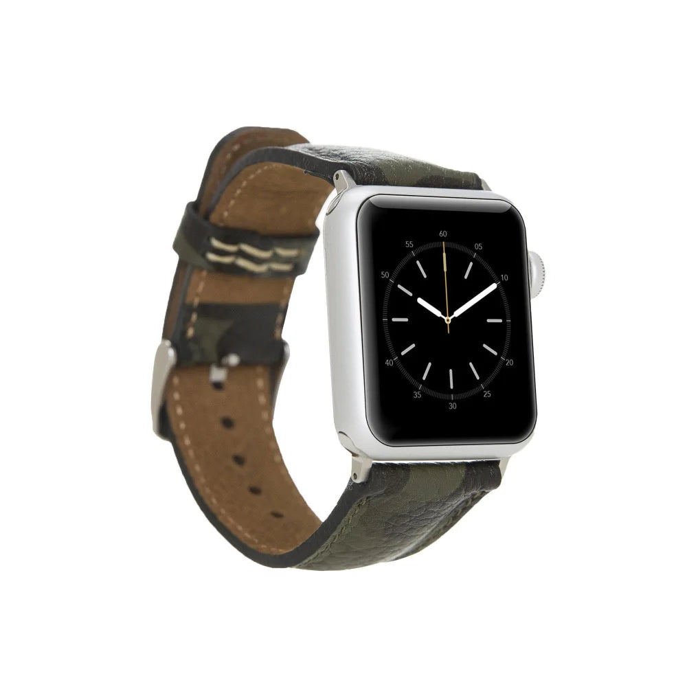 Classic Lederarmband für Apple Watch aus echtem Leder in Rot