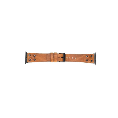 Cross with Trok Lederarmband für Apple Watch aus echtem Leder in Schwarz