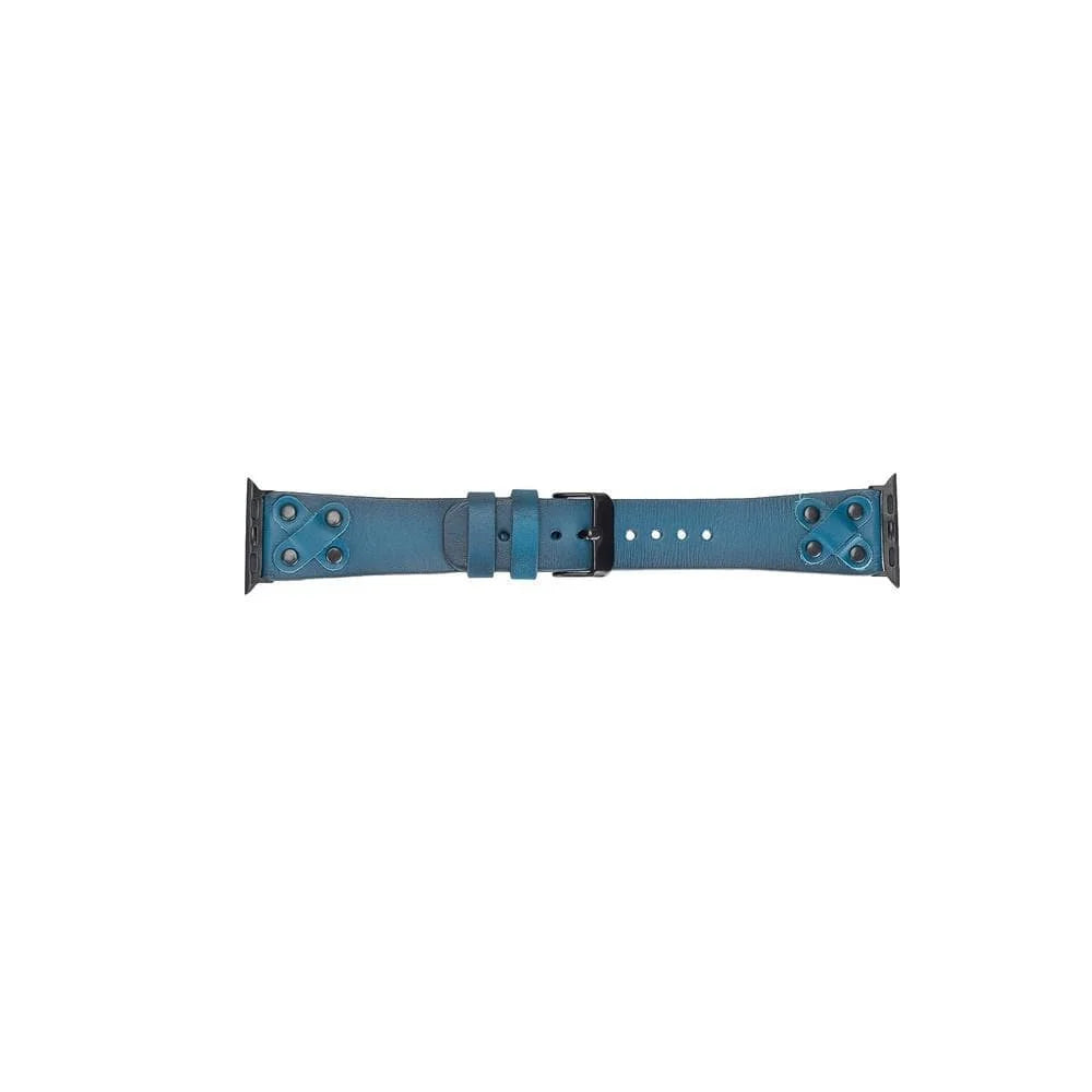 Cross with Trok Lederarmband für Apple Watch aus echtem Leder in Schwarz