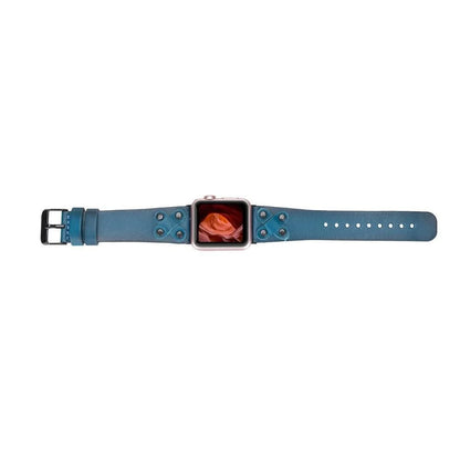 Cross with Trok Lederarmband für Apple Watch aus echtem Leder in Schwarz