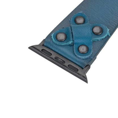Cross with Trok Lederarmband für Apple Watch aus echtem Leder in Schwarz