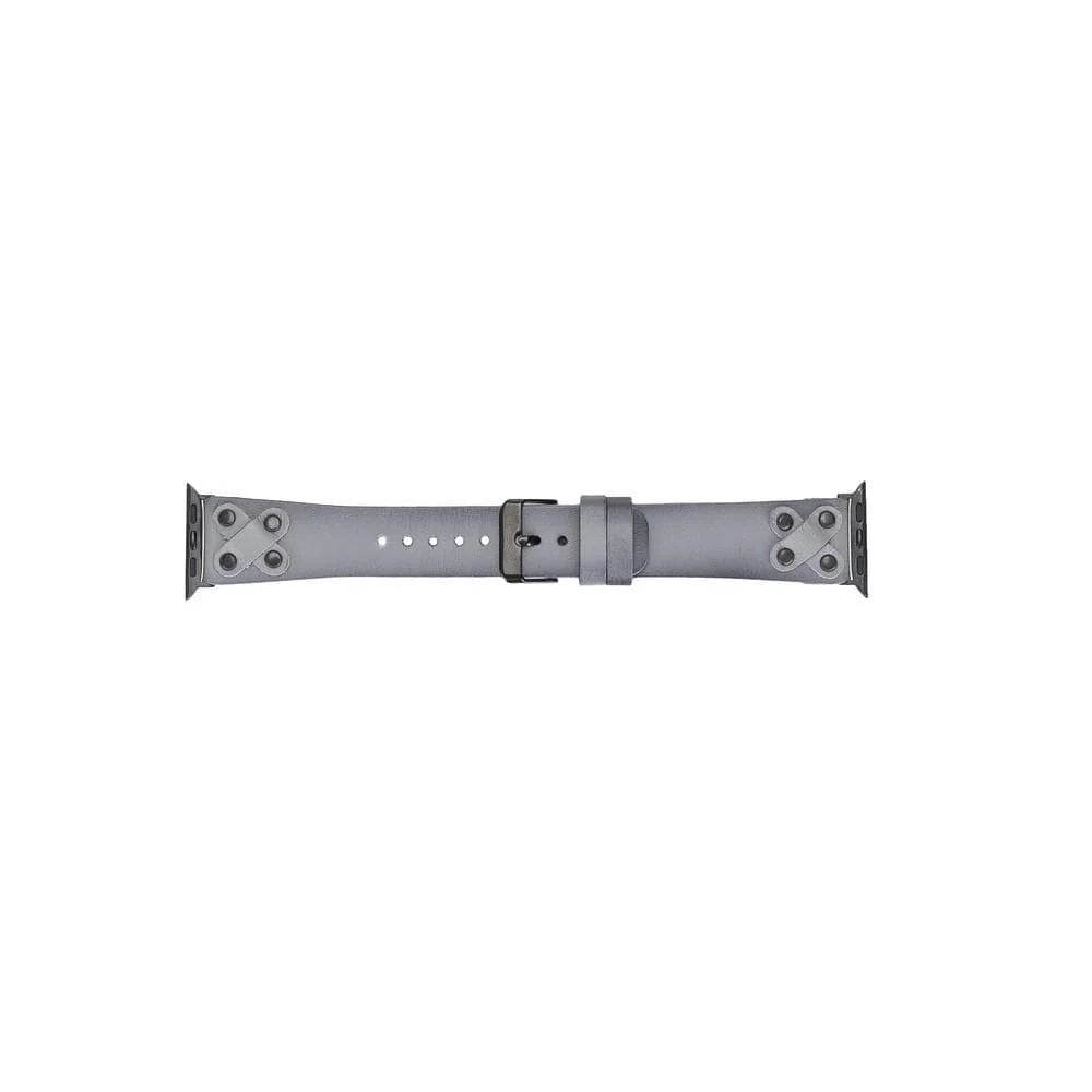 Cross with Trok Lederarmband für Apple Watch aus echtem Leder in Schwarz