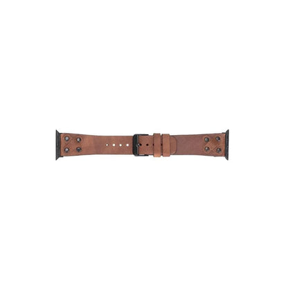 Cross with Trok Lederarmband für Apple Watch aus echtem Leder in Schwarz