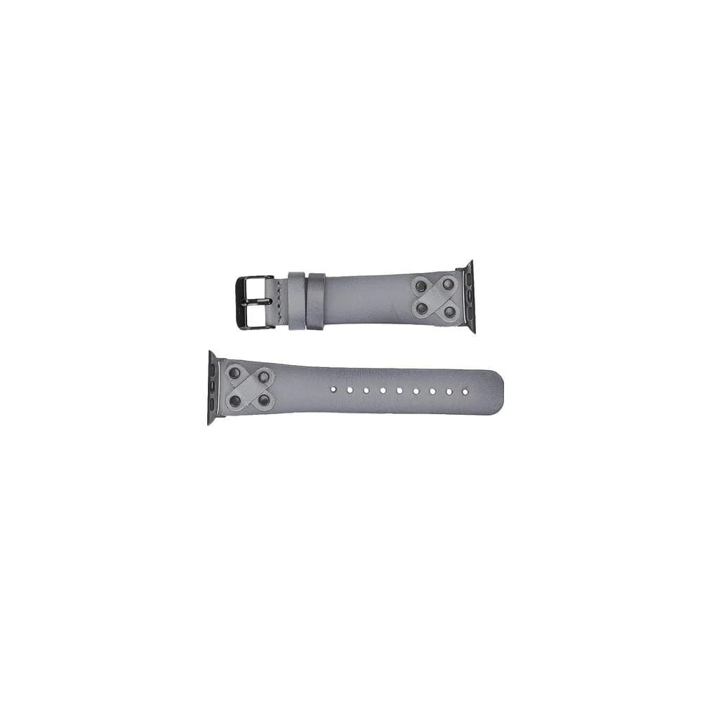 Cross with Trok Lederarmband für Apple Watch aus echtem Leder in Schwarz