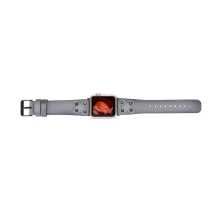 Cross with Trok Lederarmband für Apple Watch aus echtem Leder in Schwarz