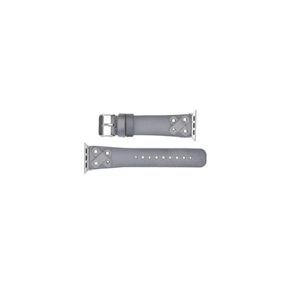 Cross with Silver Trok Lederarmband für Apple Watch aus echtem Leder in Silber