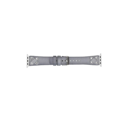 Cross with Silver Trok Lederarmband für Apple Watch aus echtem Leder in Silber