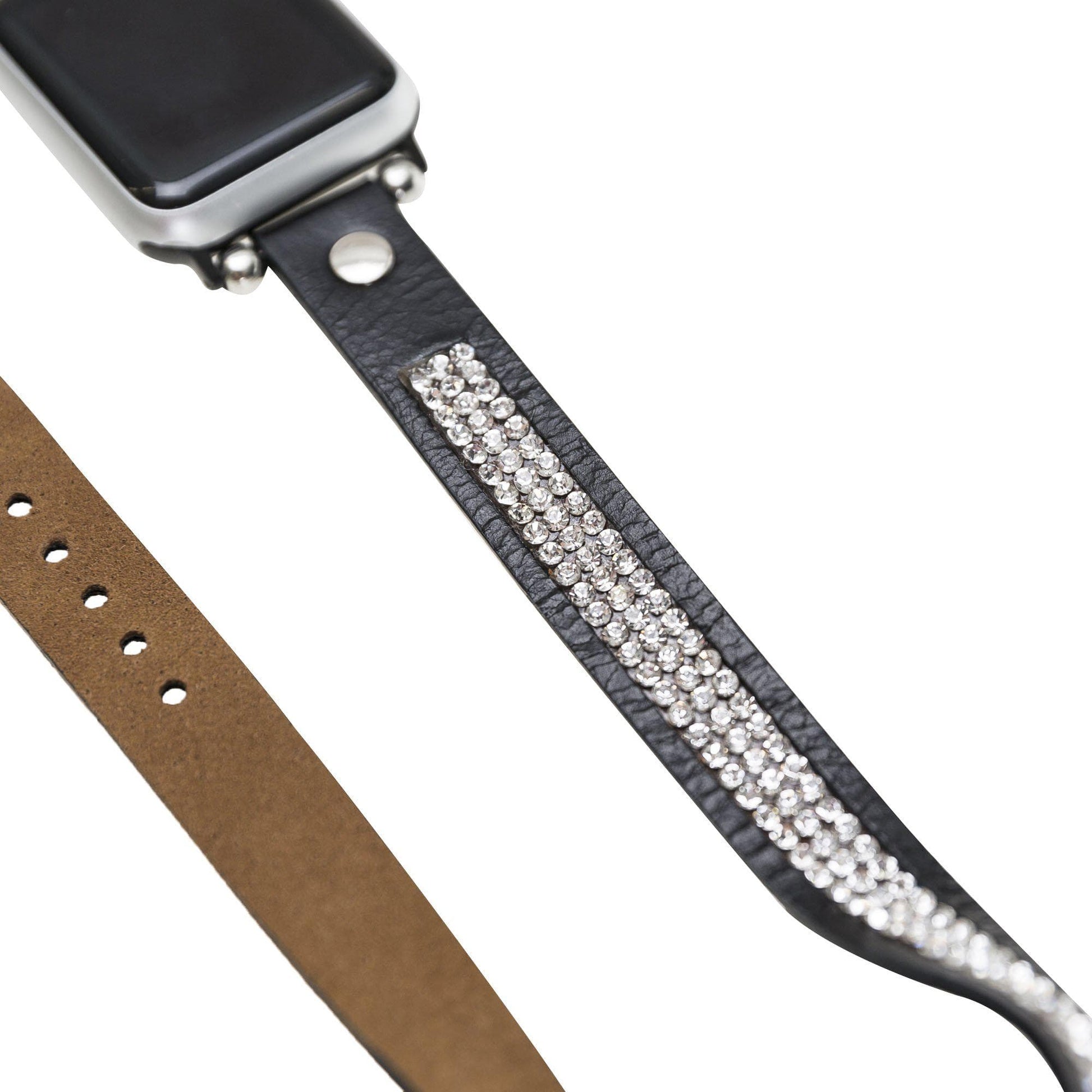 Leather Apple Watch Bands - Crystal Ferro Double Tour Style