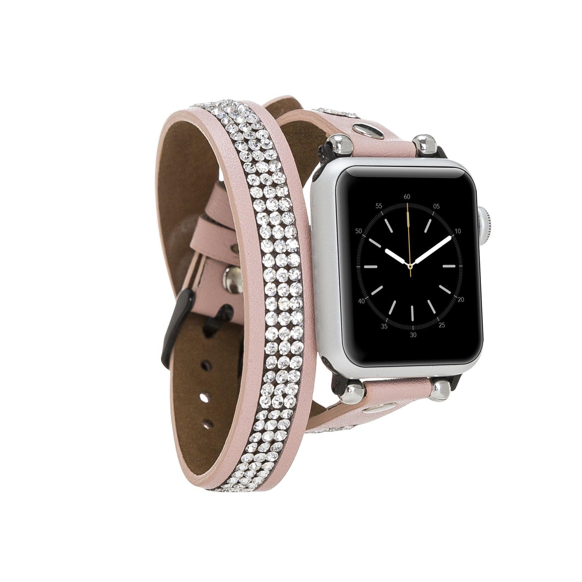 Leather Apple Watch Bands - Crystal Ferro Double Tour Style